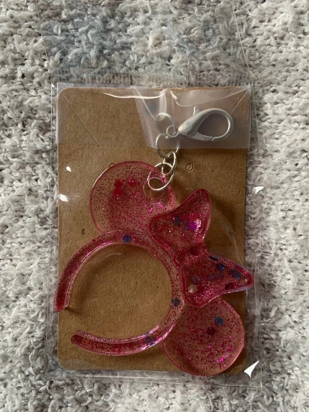 Glitter Resin Mickey Ear Charm